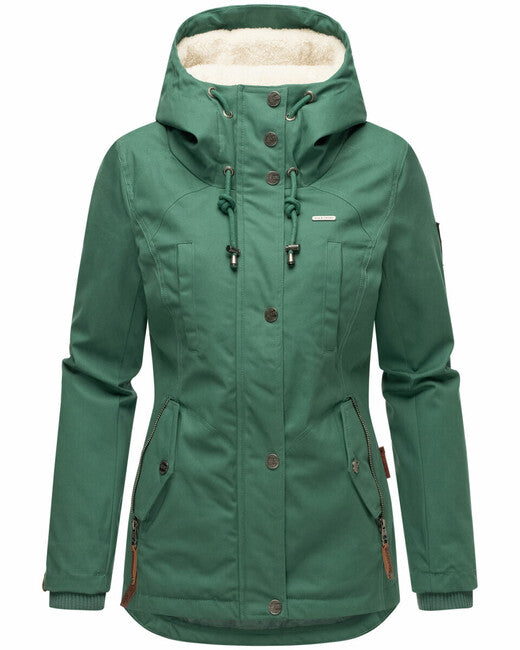 Marikoo Bikoo damen winterparka mit kapuze , staubig grün