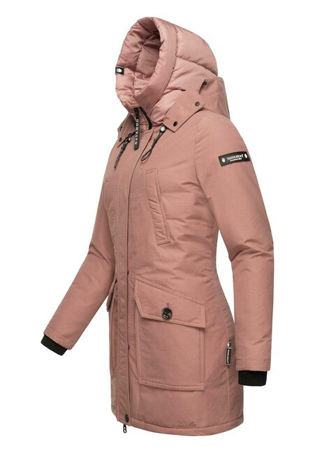 Navahoo Blizzardstorm damen Winterjacke mit Kapuze, terrakotta