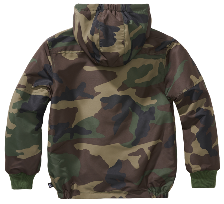Brandit kinder Frontzip Windbreaker Jacke, woodland