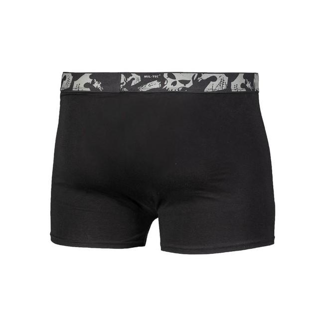 Mil-Tec Skull herren-Boxershorts 2-Pack, schwarz