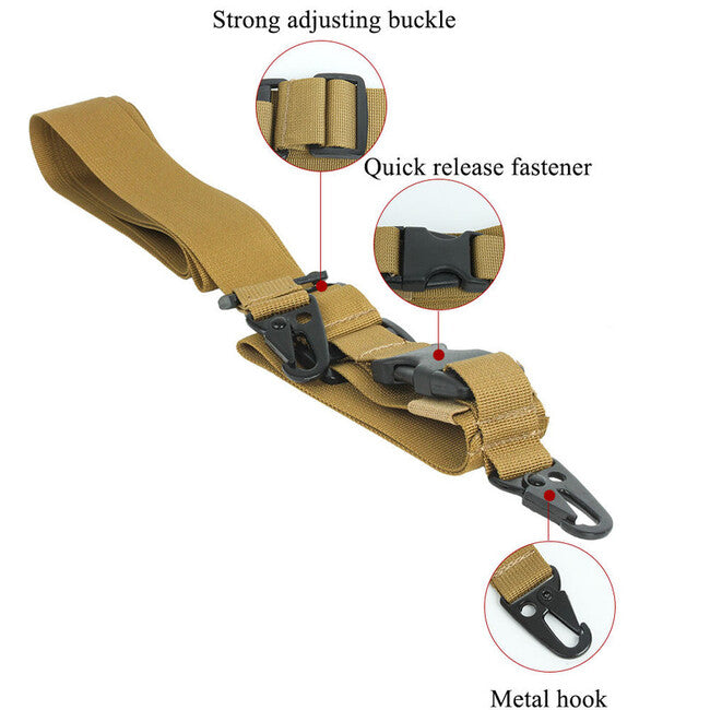 DRAGOWA TACTICAL Drei Punkte Gurtband, Coyote