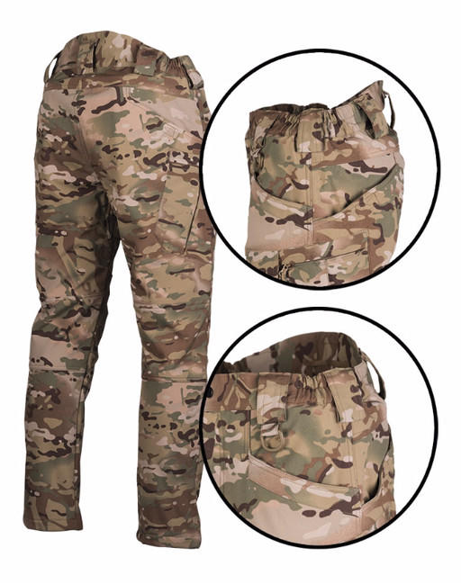 Mil-Tec Assault gefütterte Softshell-Hose, Multitarn