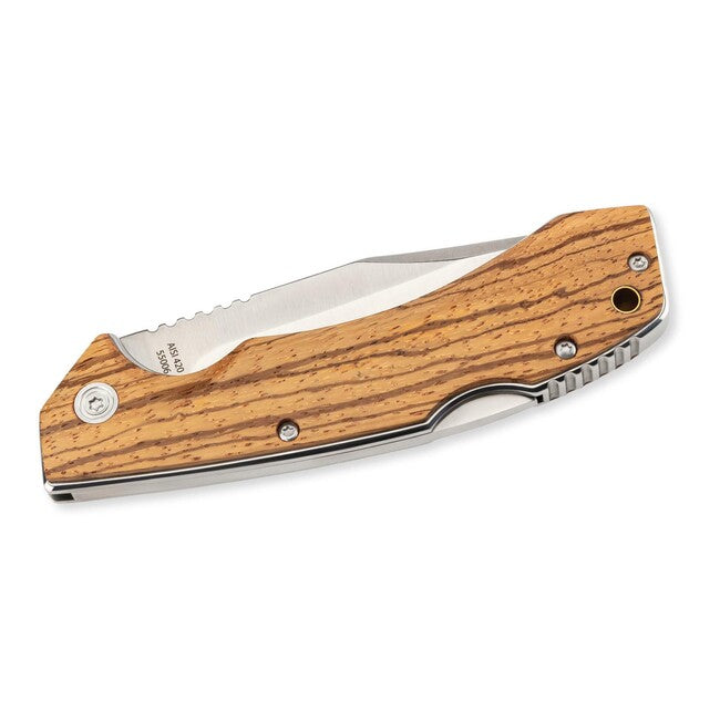 Herbertz taschenmesser 9cm, zebrano-holz