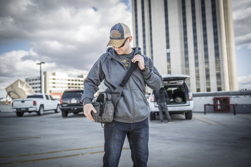 Helikon-Tex Urban Tactical Hoodie Full Zip, Melange Black-Grey