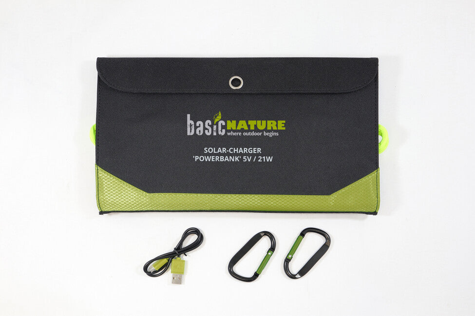 BasicNature Powerbank Solar Ladegerät 5V / 21W