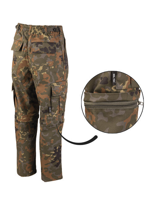 Mil-Tec Hosen kinder US BDU ZIP-OFF flecktarn