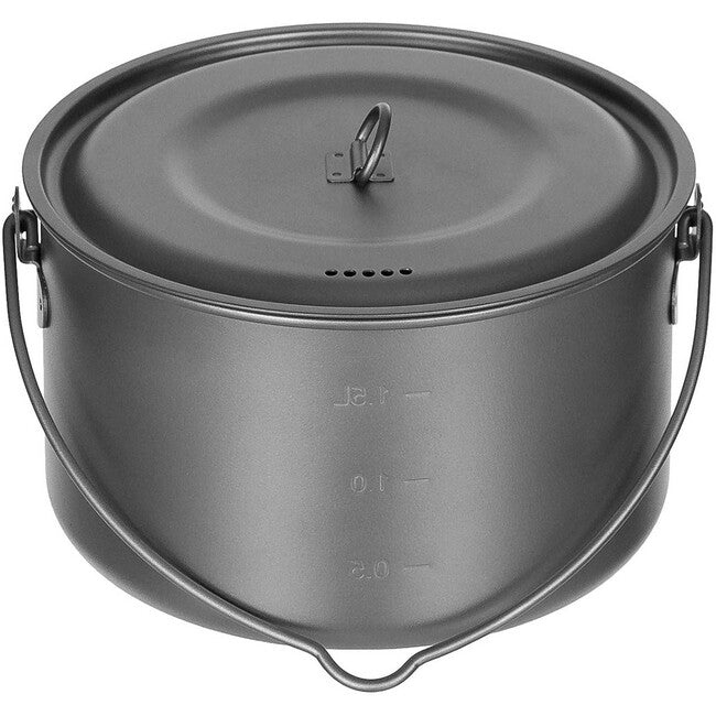 Fox Outdoor Topf mit Deckel ca. 1,95 L Titan