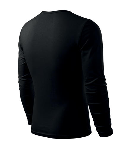 Malfini Fit-T langärmliges T-shirt, schwarz, 160g/m2