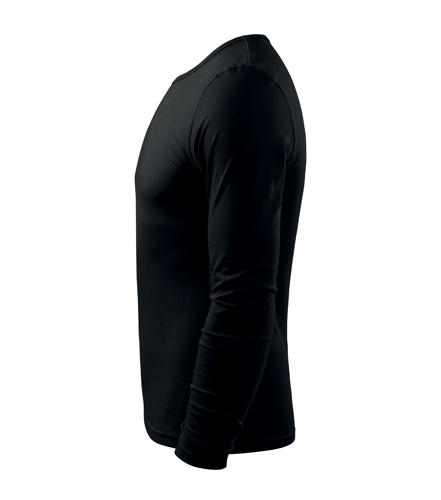 Malfini Fit-T langärmliges T-shirt, schwarz, 160g/m2