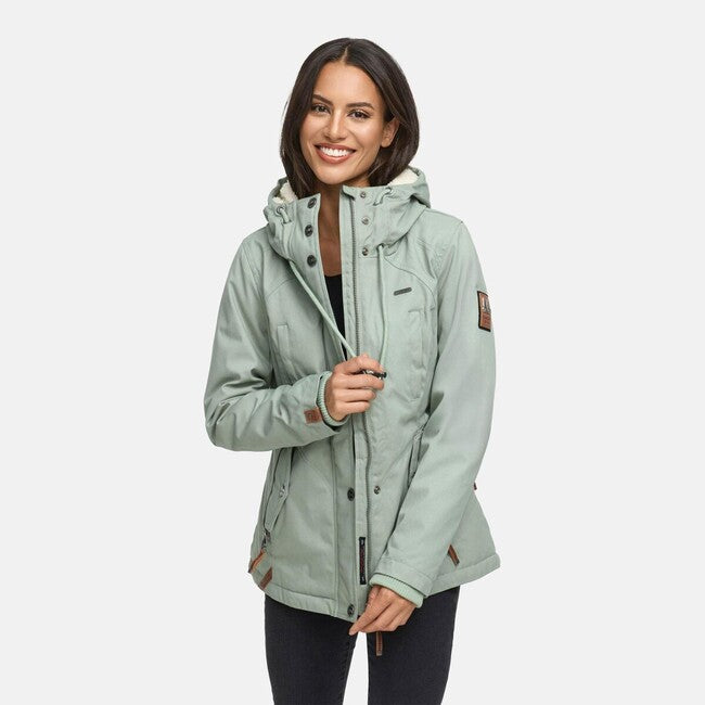 Marikoo BIKOO damen-Winterjacke mit Kapuze, Smokey Mint