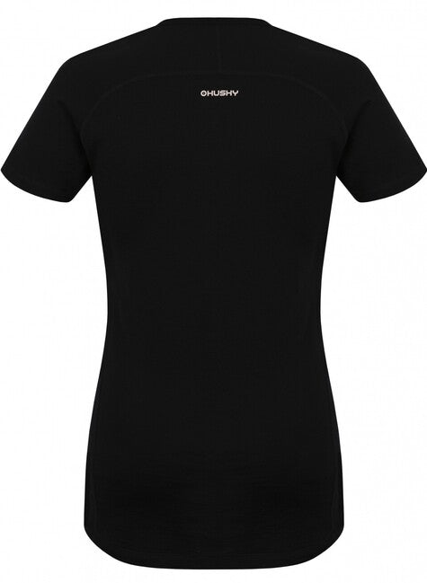 HUSKY Mersa damen thermo T-shirt mit kurzen ärmeln, schwarz
