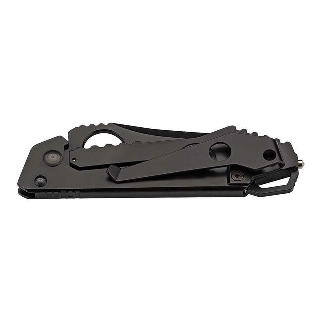 Herbertz Einhand-Leicht-taschenmesser 7cm, edelstahl, schwarz, Glasbrecher