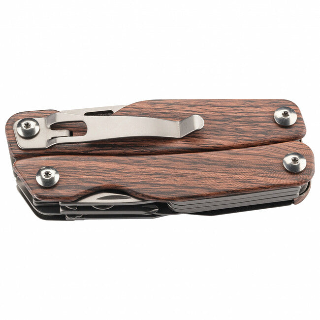 Herbertz Holzoptik Multifunktionswerkzeug 12 Funktionen, holzoptik, Etui