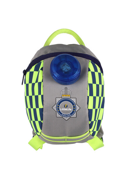 LittleLife Polizei Notfallrucksack für Kleinkinder 2 L mit Blinklicht