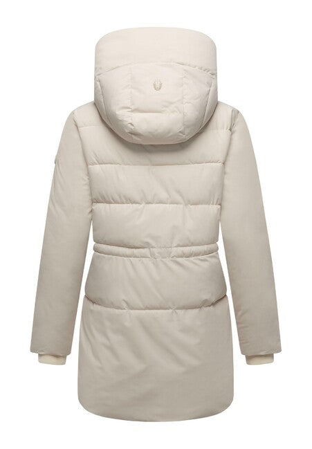 Marikoo Delilah16 damen Winterjacke mit Kapuze, cream