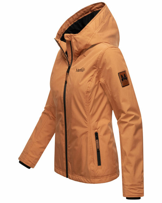 Marikoo BROMBEERE damen-Übergangsjacke mit Kapuze, rusty cinnamon