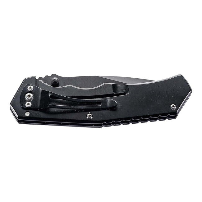 Herbertz Einhandtaschenmesser 8cm, edelstahl, 3D-Landschaft mit Steinadlerkopf