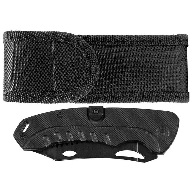 Fox Outdoor Jackmesser Einhand 2 in 1 schwarz Griff G10