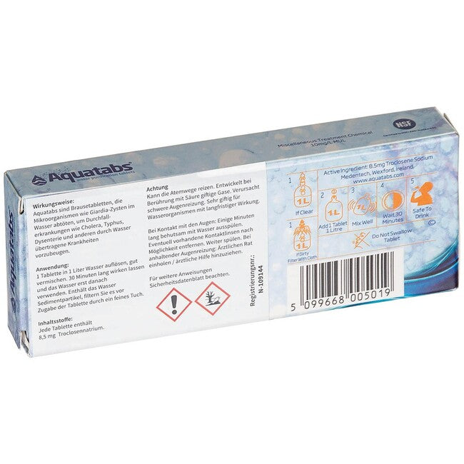 MFH Wasserdesinfektion Medentech Aquatabs, 50 Tabletten