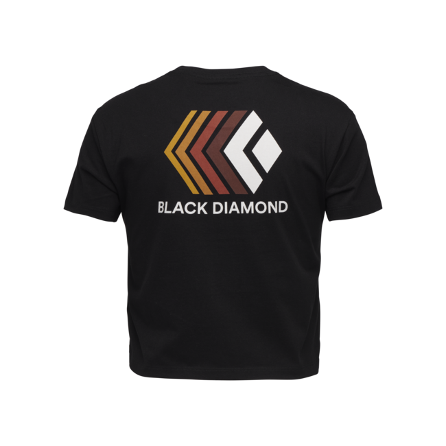 Black Diamond Faded damen-Crop-Kurzarm-T-shirt, schwarz