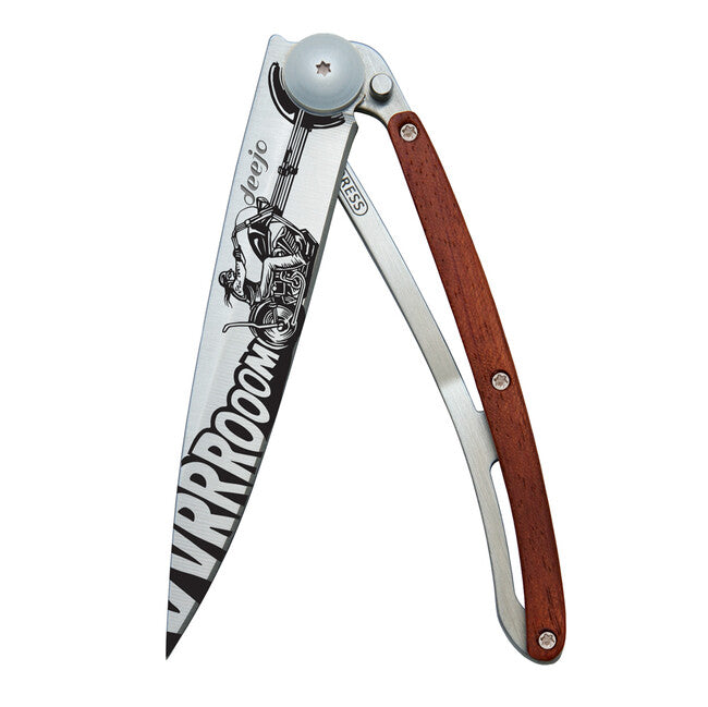 Deejo Tattoo Biker schließmesser, coralwood