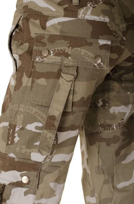 O&T Olivia Παντελόνι Γυναικείο, Camo Ανοιχτό Καφέ