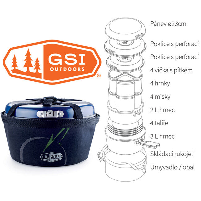 GSI Outdoors Bugaboo Ceramic Camper kochgeschirr-set 2+3 l