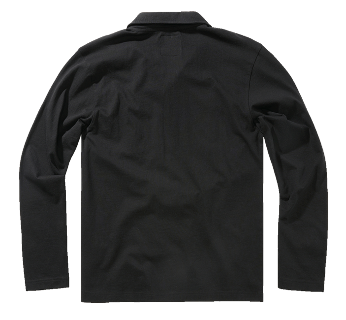 Brandit Willis langarm-poloshirt, schwarz