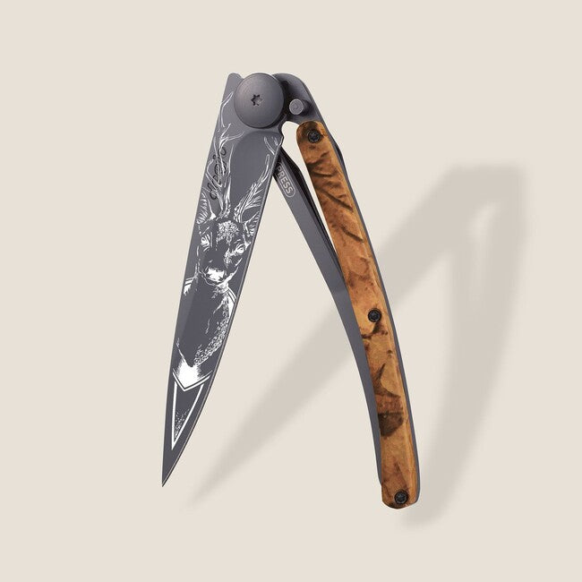 Deejo Tattoo Klappmesser schwarz braun camo Deer