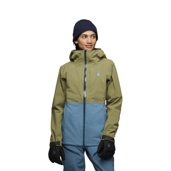 Black Diamond Recon Stretch Ski Shell damen-Skijacke, crag green-creek blue
