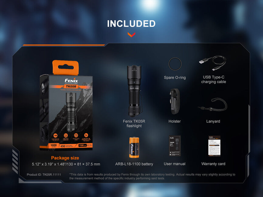 Fenix TK05R Wiederaufladbare LED-taschenlampe