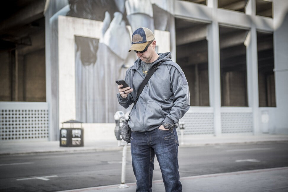 Helikon-Tex Urban Tactical Hoodie Full Zip, Melange Grey