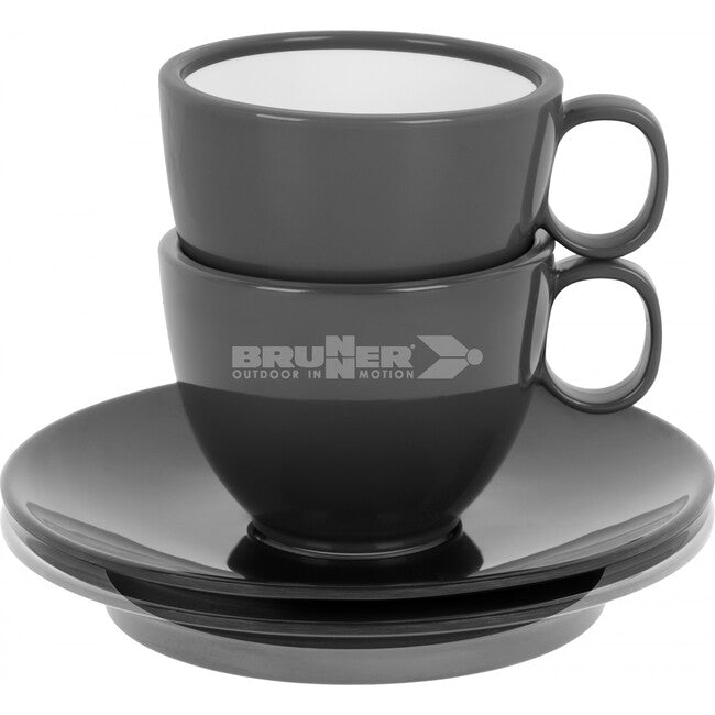Brunner Kaffeetassen 2tlg., schwarz