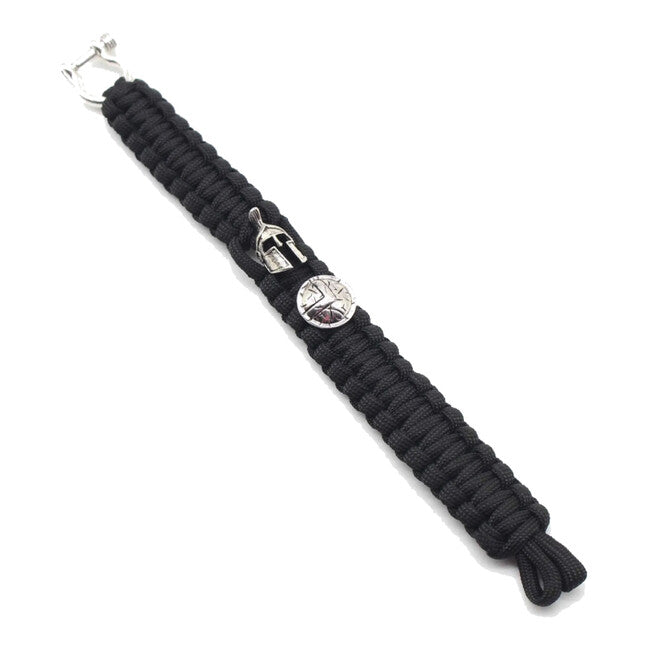 WARAGOD Spartan Armband mit Metallschließe Hanta, schwarz