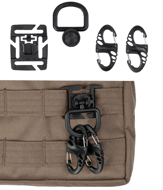 Mil-Tec Ultimate taktisches Karabiner-Set, schwarz
