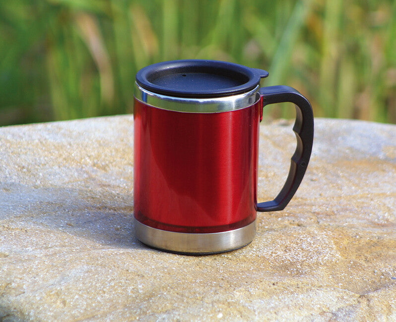 BasicNature MUG edelstahl thermoskanne 0,42 l, rot