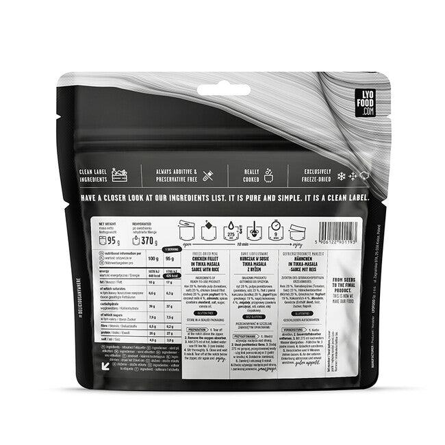 LYOfood Hühnerfleisch Tikka Masala 370g
