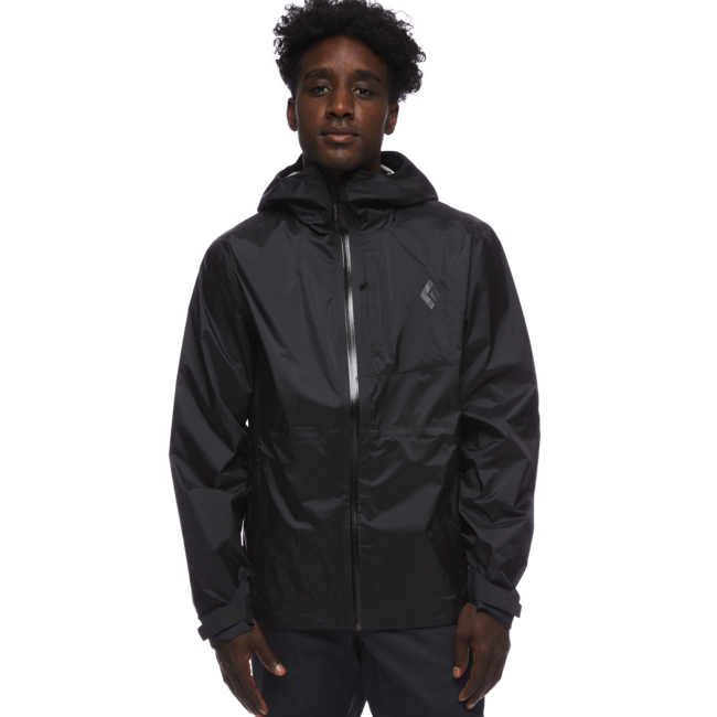 Black Diamond Treeline Rain Shell Men's Waterproof Jacket, schwarz