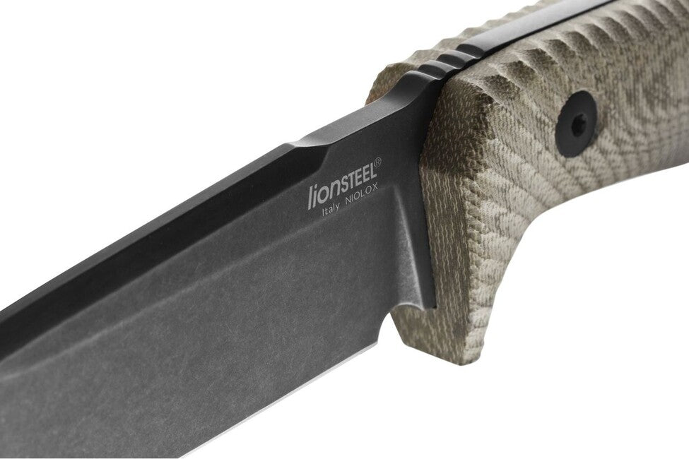Lionsteel Medium langen Dolch mit grüner Leinwand Griff micarta T5B CVG