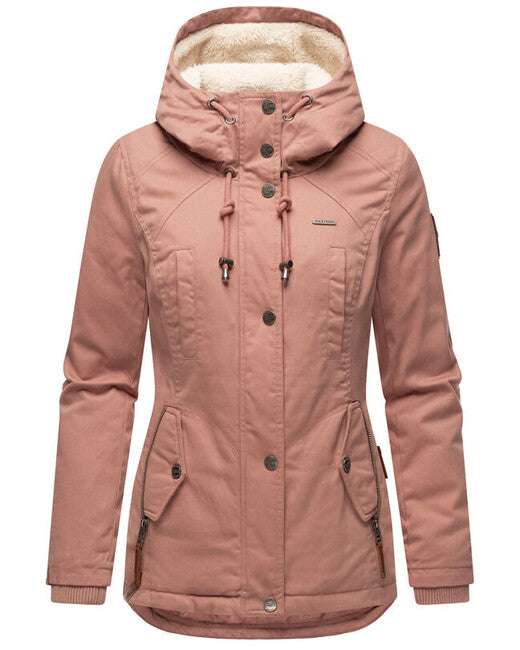 Marikoo Bikoo damen winterparka mit kapuze, terracotta