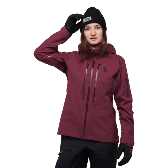 Black Diamond Recon LT Stretch Shell damen-Skijacke, Brombeere