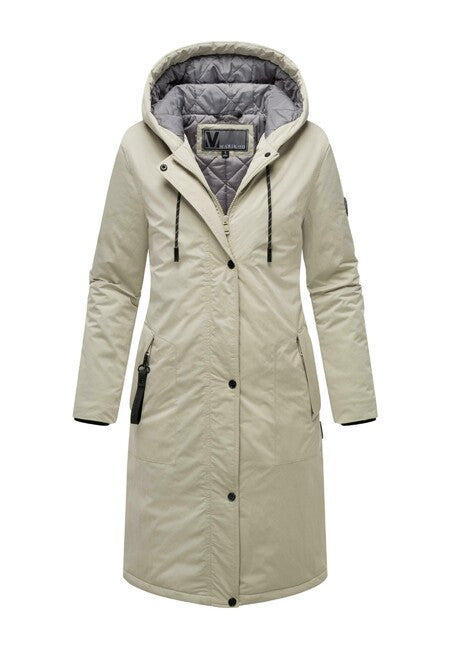 Marikoo Ledalaa damen winterparka mit kapuze, kieselgrau