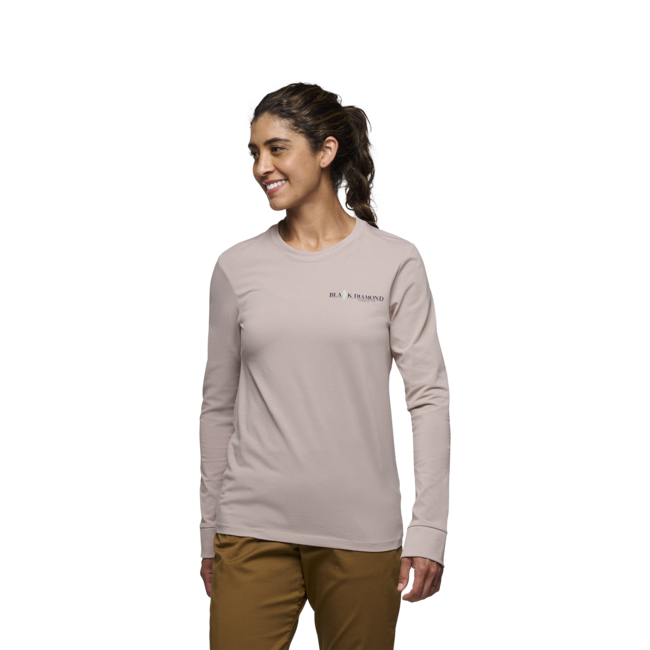 Black Diamond Heritage Wordmark damen-Langarm-T-shirt, blasslila