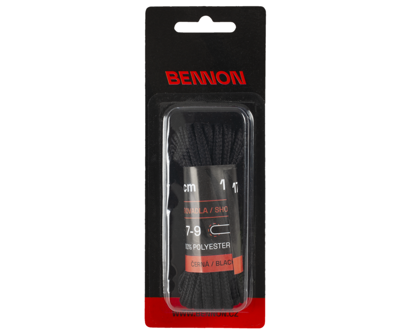 BENNON snurky do topanok Laces Black Box 170 cm