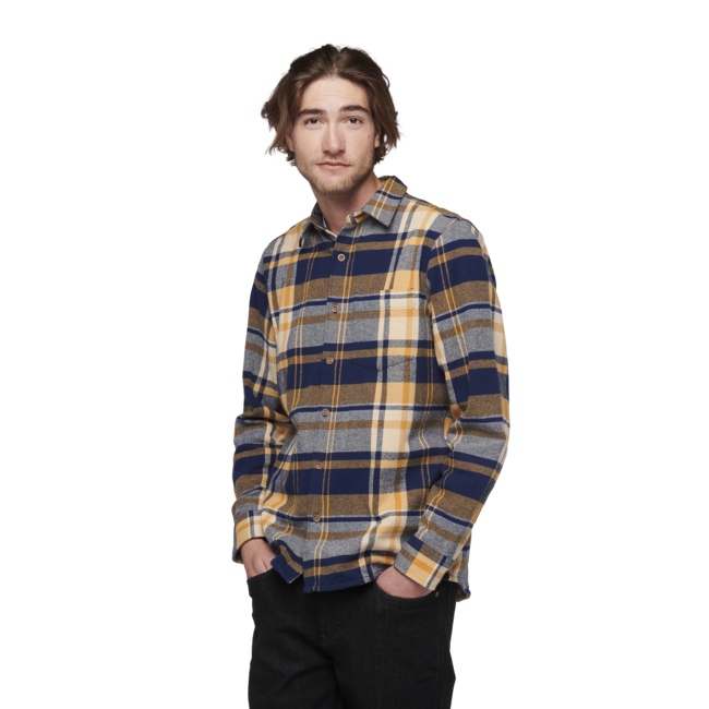 Black Diamond Project Flanellhemd herren indigo-gold kariert