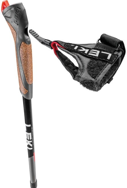 LEKI Spin Nordic Walking Stöcke, schwarz-silbergrau-weiß, 100 - 130 cm