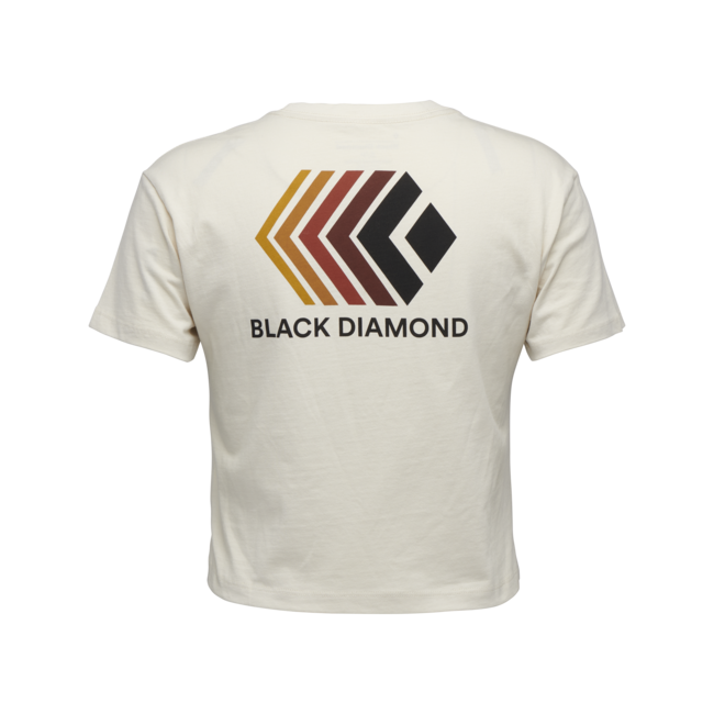 Black Diamond Faded damen-Crop-Kurzarm-T-shirt, Off-White