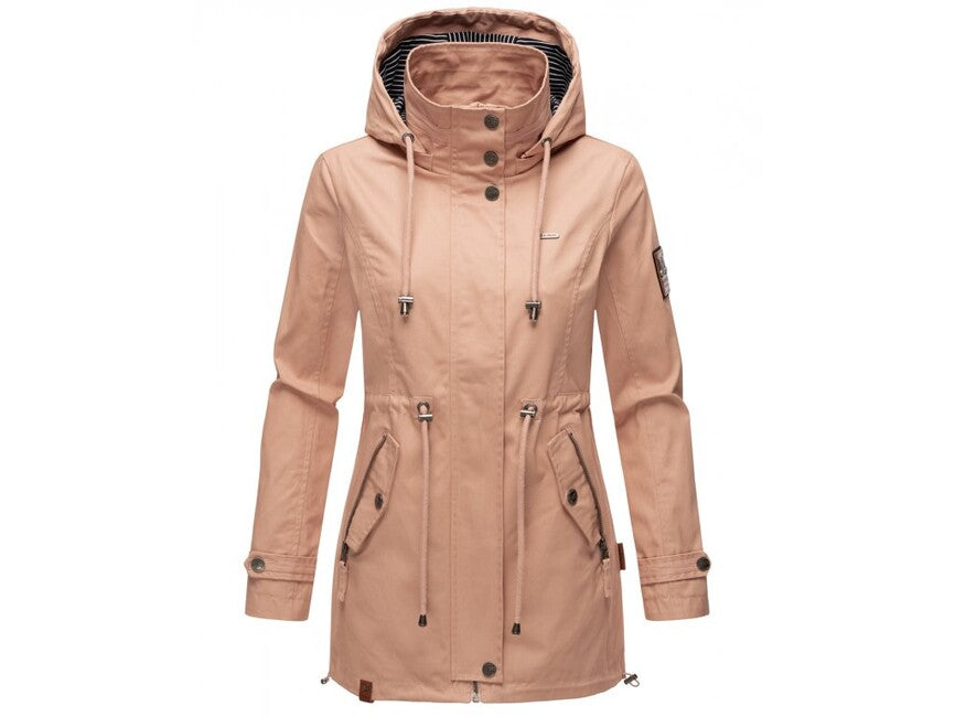 Marikoo Nyokoo damen-Übergangsjacke mit Kapuze, blassrosa