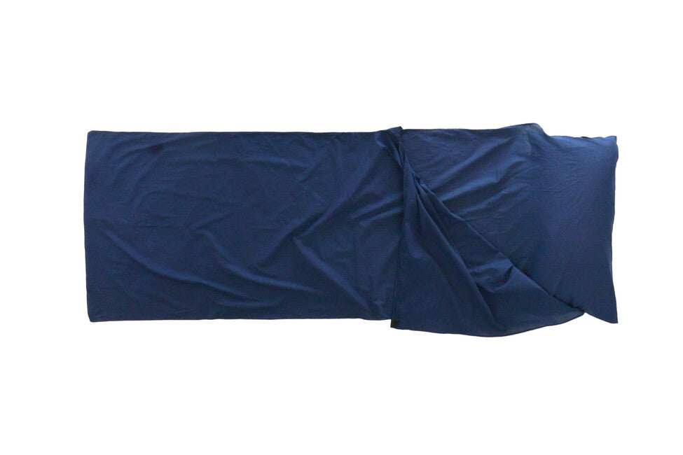 Outdoors Poly-Baumwolle Rechteckige Schlafsack Liner Königsblau