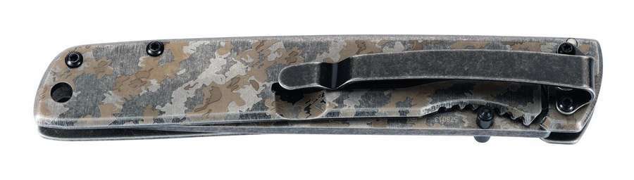 Herbertz taktisches Einhand-taschenmesser 11,5cm, rostfreier Stahl, Tarnmuster Camo